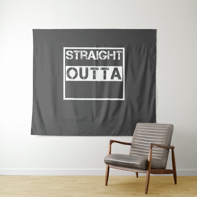Tapiz Cumpleaños personalizado straight outta (In situ (horizontal))