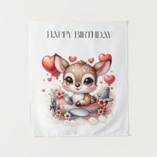 Tapiz Cumpleaños piloto ciervo