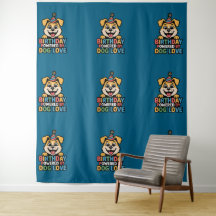 Cumpleaños Potenciado por el Amor de Perro Diseño