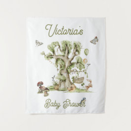 Tapiz Cuna de árbol del bosque de animales para baby sho