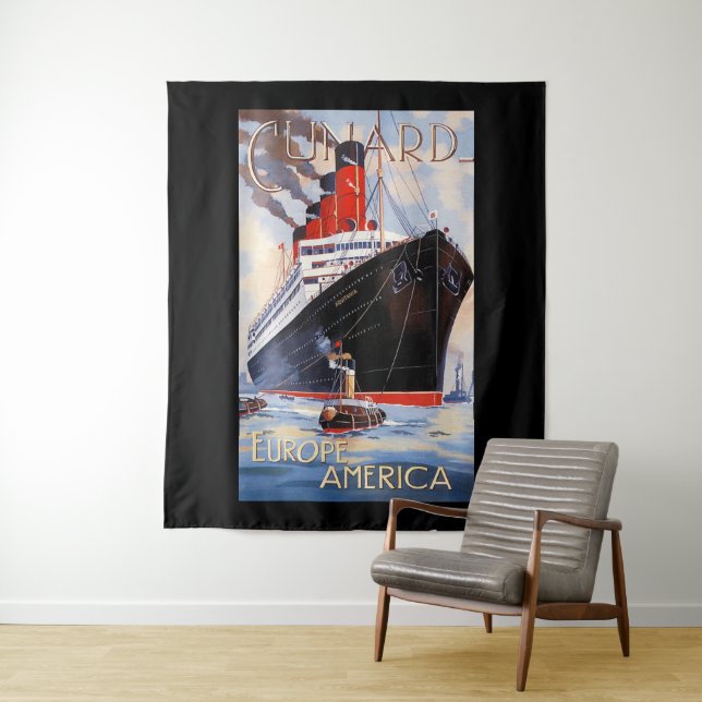 TAPIZ CUNARD OCEAN LINER AQUITANIA (In situ)