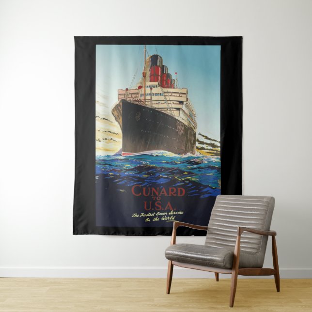 TAPIZ CUNARD OCEAN LINER AQUITANIA (In situ)