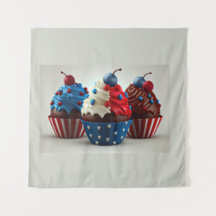 Tapiz Cupcakes Patrióticos
