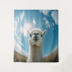 Tapiz Curiosa Alpaca bajo el sol