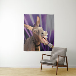 Tapiz Curioso canto Donkey Farm Animal Purple Background