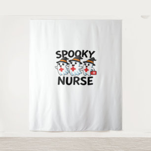 Tapiz Curte Halloween Enfermeras Fantasmas Personalizado