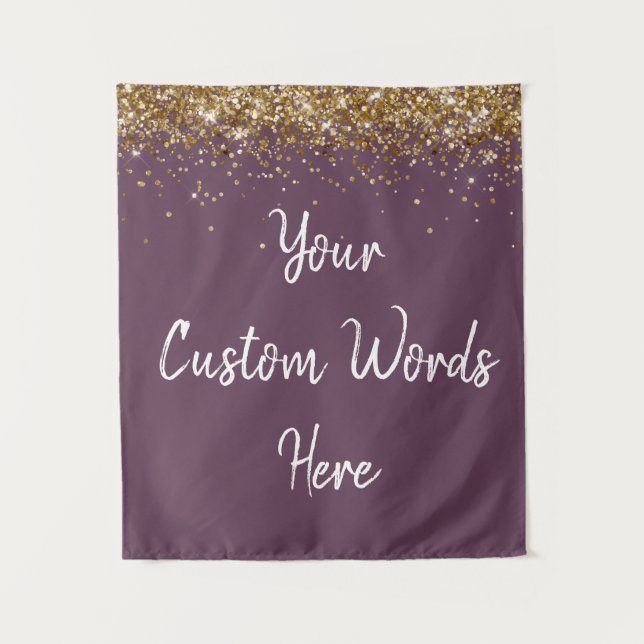 Tapiz Custom Amethyst & White Personalized Photo Booth (Anverso)