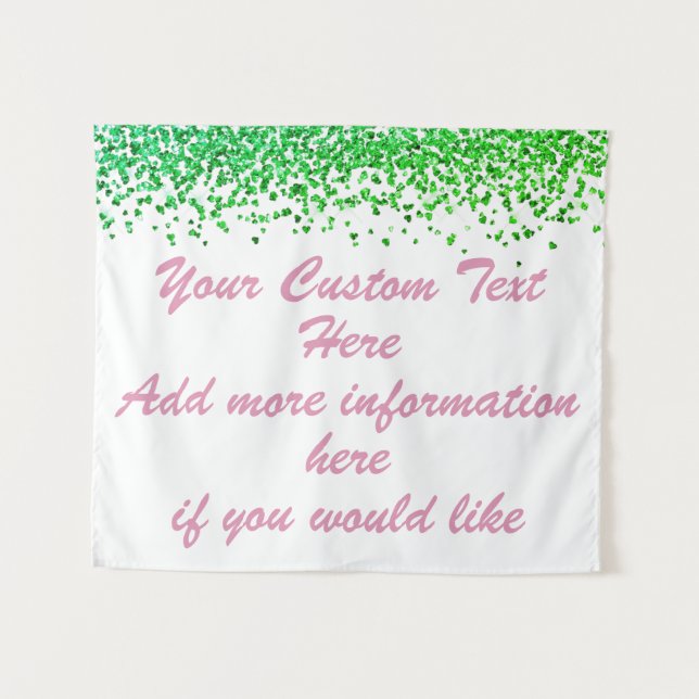 Tapiz Custom Green Backdrop Anniversary Party Photo Prop (Anverso (horizontal))