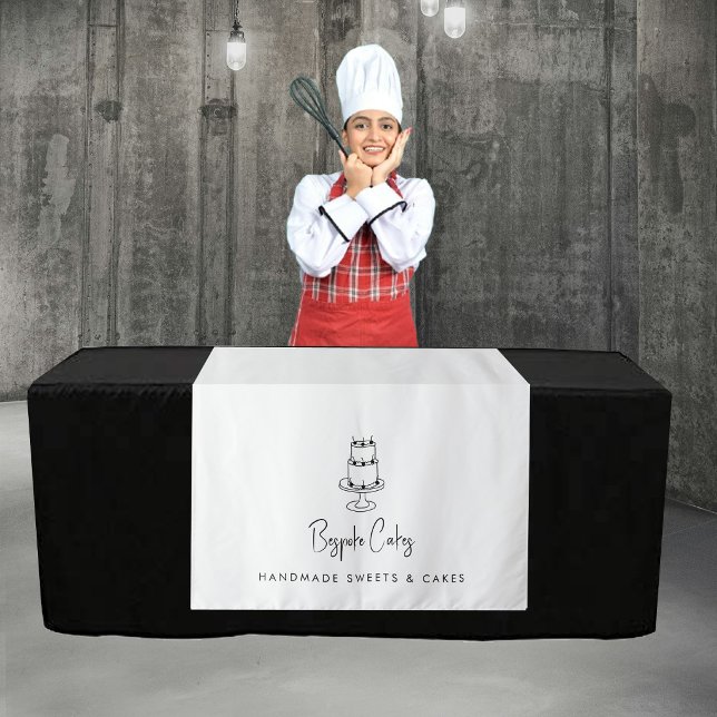 Tapiz Custom Modern Business Table Runner Banner Cake (Custom Modern Business Table Runner Banner Cake Tapestry)