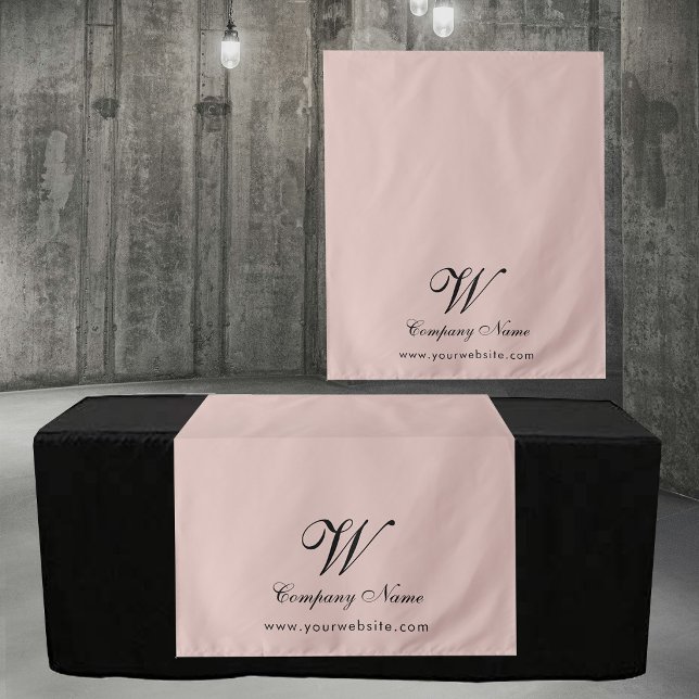 Tapiz Custom Pink Business Table Runner Banner Script (Custom Pink Business Table Runner Banner Script Tapestry)