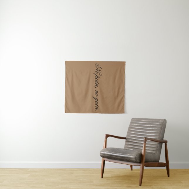 Tapiz Custom text | gym motivation | And Light Brown, (In situ (horizontal))