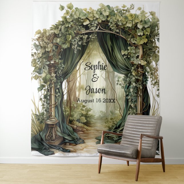 Tapiz  Customizable Enchanted Archway Wedding Backdrop (In situ)