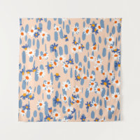 Cute botanical seamless pattern. Small daisies sca