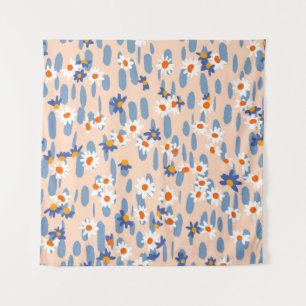 Tapiz Cute botanical seamless pattern. Small daisies sca