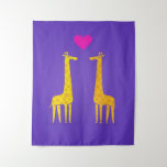 Tapiz Cute Cartoon Giraffe Couple In Love<br><div class="desc">This giraffe design is a cute Giraffe gift for giraffe lovers,  animal lovers,  wild animal lover. This is great gifts for birthday,  summer,  christmas,  thanksgiving or any occasion. Suitable for your friends,  family,  lover,  or yourself.</div>