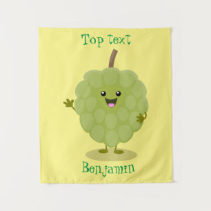 Tapiz Cute crema crema de manzana cherimoya personalizad
