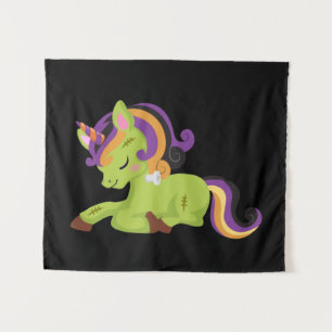 Tapiz Cute Frankenstein Unicorn Halloween