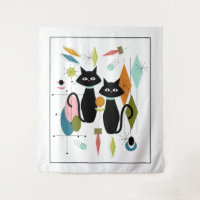 Cute Gats Mid Century Moderno