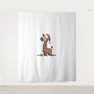 Tapiz Cute Giraffe Árbol de Navidad Giraffe Amantes