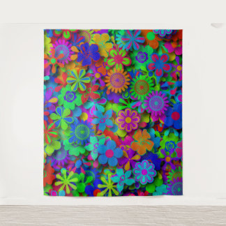 Tapiz Cute Groovy Flowers Garden