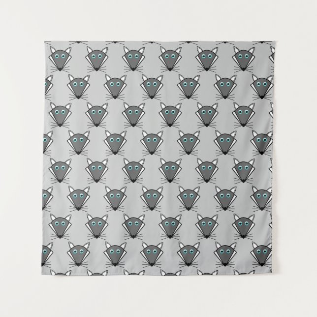 Tapiz Cute Halloween Wolf Tapestry (Anverso (horizontal))