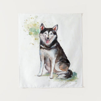 Tapiz Cute Husky Design Throw Blanket | Regalo de cumple
