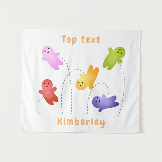Tapiz Cute jelly bebés dulces personalizado (Anverso (horizontal))