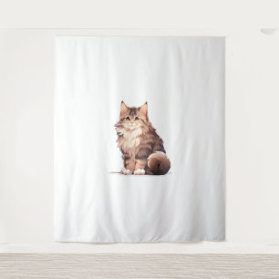 Tapiz Cute Kawaii Maine Coon Big Cat