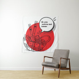 Tapiz Cute Kawaii Ramen - Funny Japanese Food 