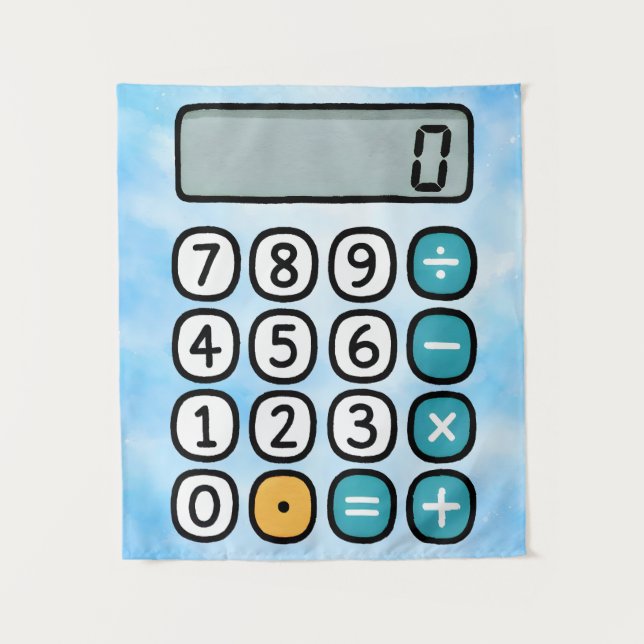 Tapiz Cute Maths Calculator Poster for Kids (Anverso)