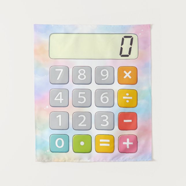 Tapiz Cute Maths Calculator Poster for Kids (Anverso)