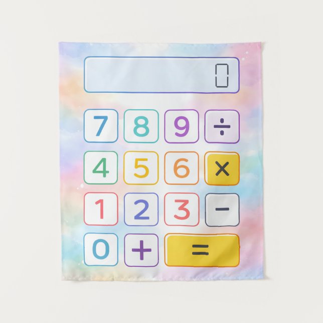 Tapiz Cute Maths Calculator Poster for Kids (Anverso)