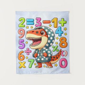 Tapiz Cute Maths Dinosaur Numbers Poster for Kids