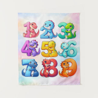 Tapiz Cute Numbers Animals Maths Poster for Kids