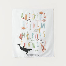 Cute Ocean Educational Alphabet Neutral Nursery