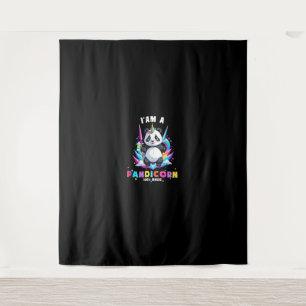 Tapiz Cute Panda Unicorn Soy una Chica Mágica de Pandico