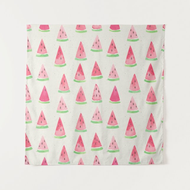 Tapiz Cute sandía: acuarela sin costura. (Anverso)