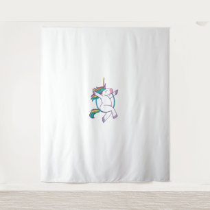 Tapiz Cute Unicornio en un aro aéreo - Magnífico ilustra