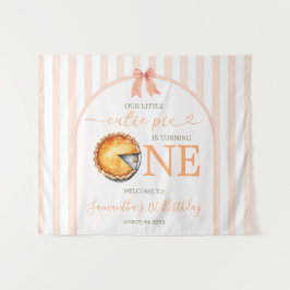 Tapiz Cutie Pie Naranja Gingham Birthday Welcome Tapestr