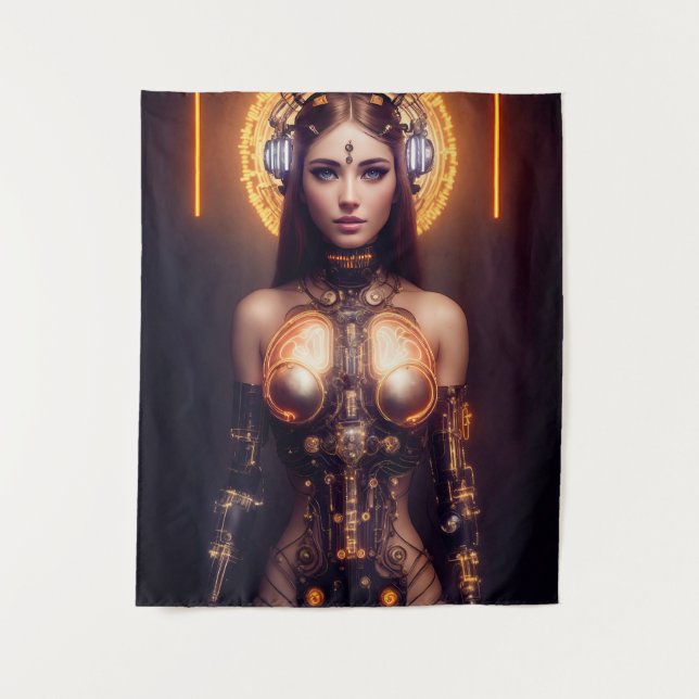 Tapiz Cyborg, una diosa brillante (Anverso)