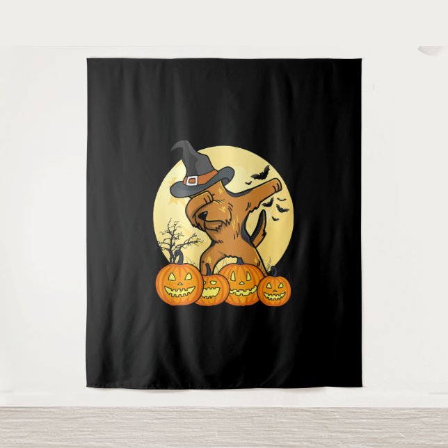 Tapiz Dabbing Airedale Terrier Gracioso perro regalo de  (Anverso)