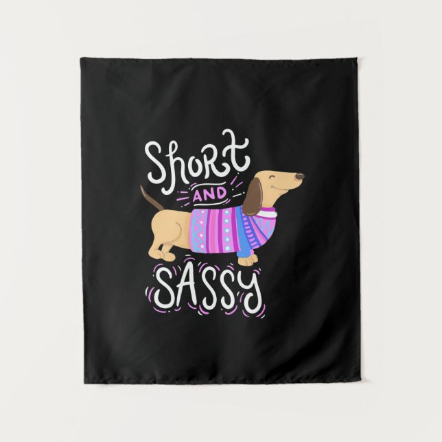 Tapiz Dachshund Corto Y Sálido (Anverso)