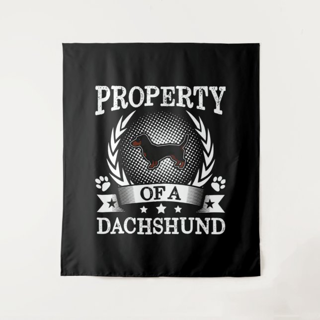 Tapiz Dachshund Cute Dog (Anverso)