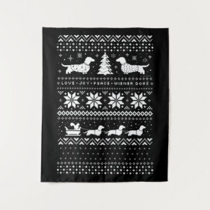 Tapiz Dachshunds Christmas