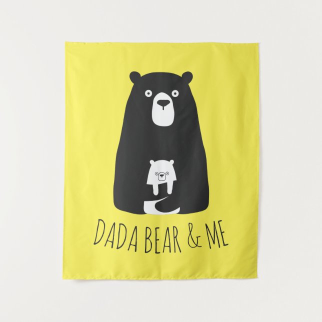Tapiz DADA BEAR Y YO | Papá Niños Hija Son Dada Bear T (Anverso)