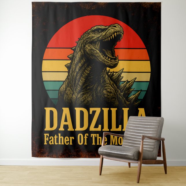 Tapiz Dadzilla Padre de los Monstruos Día del Padre (In situ)