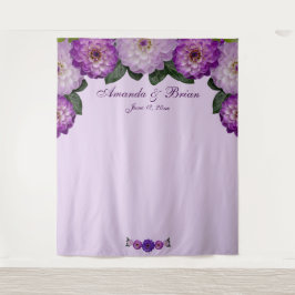 Tapiz Dahlia Purple Lavender Boda Floral fondo