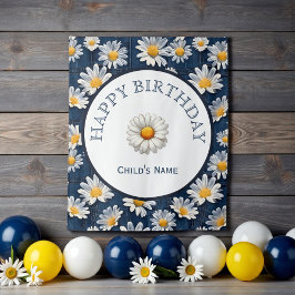 Tapiz Daisies on Blue Denim Birthday