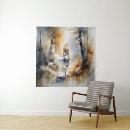 Tapiz Dama Caminando Por Un Bosque