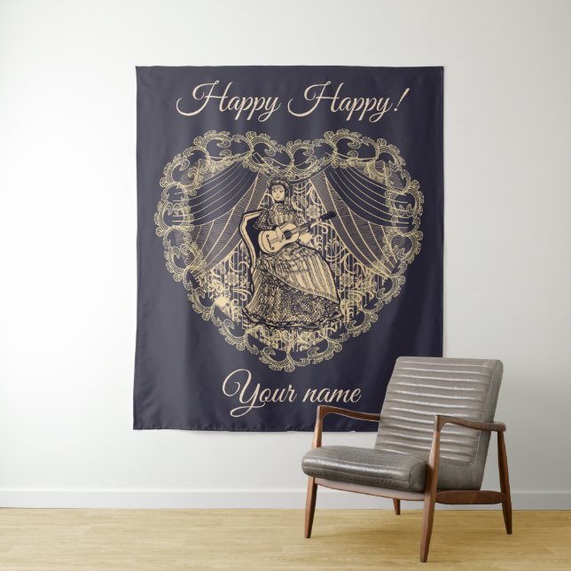 Tapiz Dama con guitarra (In situ)